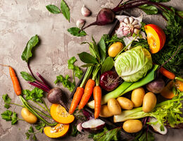 An assortment of colorful produce.